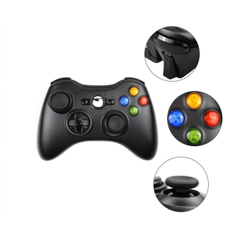 Wireless Controller for Xbox 360, 2.4GHZ Gamepad Joystick Wireless  Controller for Xbox 360 Console and PC Windows 7,8,10 