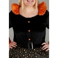 thumbnail image 4 of Women's Plus Size Sparkling Orange Witch Costume, 4 of 8