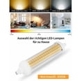 thumbnail image 3 of Bombilla LED R7S regulable, 20 W, reemplazo de halógeno de 100 W, luz blanca cálida de 3000 K, larga vida útil para iluminación de almacenamiento, garaje y taller (paquete de 2), 3 of 5