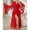 Red, variant on uublik Women Robe Soft Nightdress Bathrobe Nightgown Breathable Pajamas for Women Black
