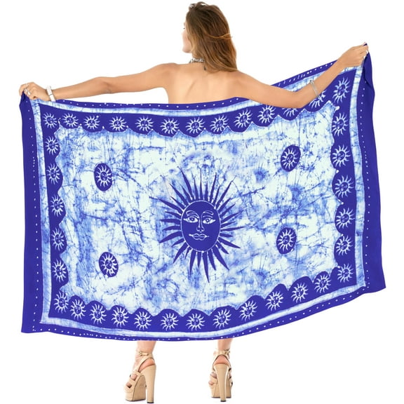 HAPPY BAY Women's Beachwear Summer Beach Wrap Bikini Wraps Sarong Swimwear Swim Cover up Skirt Bathing suit Swimsuit Pareo Coverups for Women One Size White_AD434