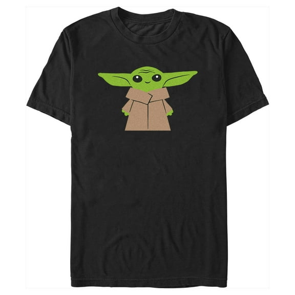 Men's Star Wars: The Mandalorian Simple Happy Logo Graphic Tee Black Large