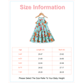 thumbnail image 2 of 3T Baby Girls Dress 4T Girls Sleeveless Dress Flower Print Toddler Girls Summer Halter Floral Dress Green, 2 of 8