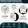 thumbnail image 4 of Multifunctional Waterproof Luminous Digital Watch for Daily Wear, Sports, and Outdoor Activities – 1 Pack with Alarm, Stopwatch, Week Display, 4 of 5