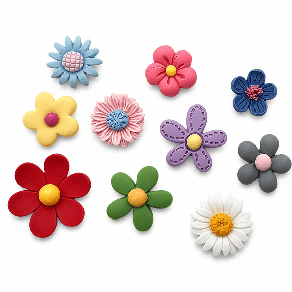 Elvoria 2026 New 3D Flower Cute Fridge Magnets for Locker,Colorful Strong Decorative Funny Refrigerator Magnets for Whiteboard,Kitchen,And Office (10 Pieces)