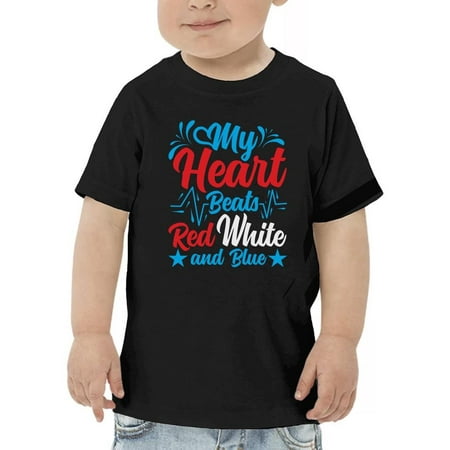 

My Heart Beats Red White Blue T-Shirt Toddler -Image by Shutterstock 4 Toddler