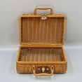 thumbnail image 1 of Imitation Rattan Storage Basket Elegant Makeup Case for Desktop Travel Shelf S, 1 of 8