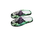 thumbnail image 5 of Joker Movie Character Fuzzy Cotton Slippers For Mens Winter Cotton Lightweight Anti-slip Rubber Sole Slippers House Open Back Slippers Closed Toe Slippers, 5 of 9