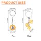 thumbnail image 2 of Llavero de bola 9 Uxcell, bolas de piscina 9 de la suerte con llavero de dado, charm creativo para bolso, billetera, bolso, accesorios de automóvil y teléfono celular, amarillo/amarillo oscuro, 2 of 5