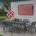 thumbnail image 6 of Outdoor TV Cover 52x30x4.5in, Morocco Ethnic Pattern Weatherproof TV Screen Protector with Zipper, Modern Geometric on Burgundy Red Outside Television Cover Fits Up to 52-55", 6 of 9
