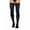 Black, variant on Sigvaris Essential 863 Opaque Men's 30-40 Closed Toe Thigh High Compression Stockings w/Grip Crispa MS Short