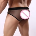 thumbnail image 3 of Ropa Interior Transpirable de Malla para Hombre, Calzoncillos de Bolsa Abultada, Calzoncillos, Calzoncillos, L, 3 of 9