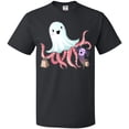 thumbnail image 3 of Inktastic Cute Ghost Octopus Trick or Treating with Bat T-Shirt, 3 of 5