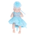 thumbnail image 2 of Muñeca recién nacida renacida de 10 pulgadas, de silicona suave, realista, para dormir, con un hermoso vestido y ropa azul., 2 of 14