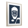 thumbnail image 2 of Stupell Industries Modern Hockey Mask Blue & White Birch Framed Print Under Glass, 17 x 21, by Melody Hogan, 2 of 8