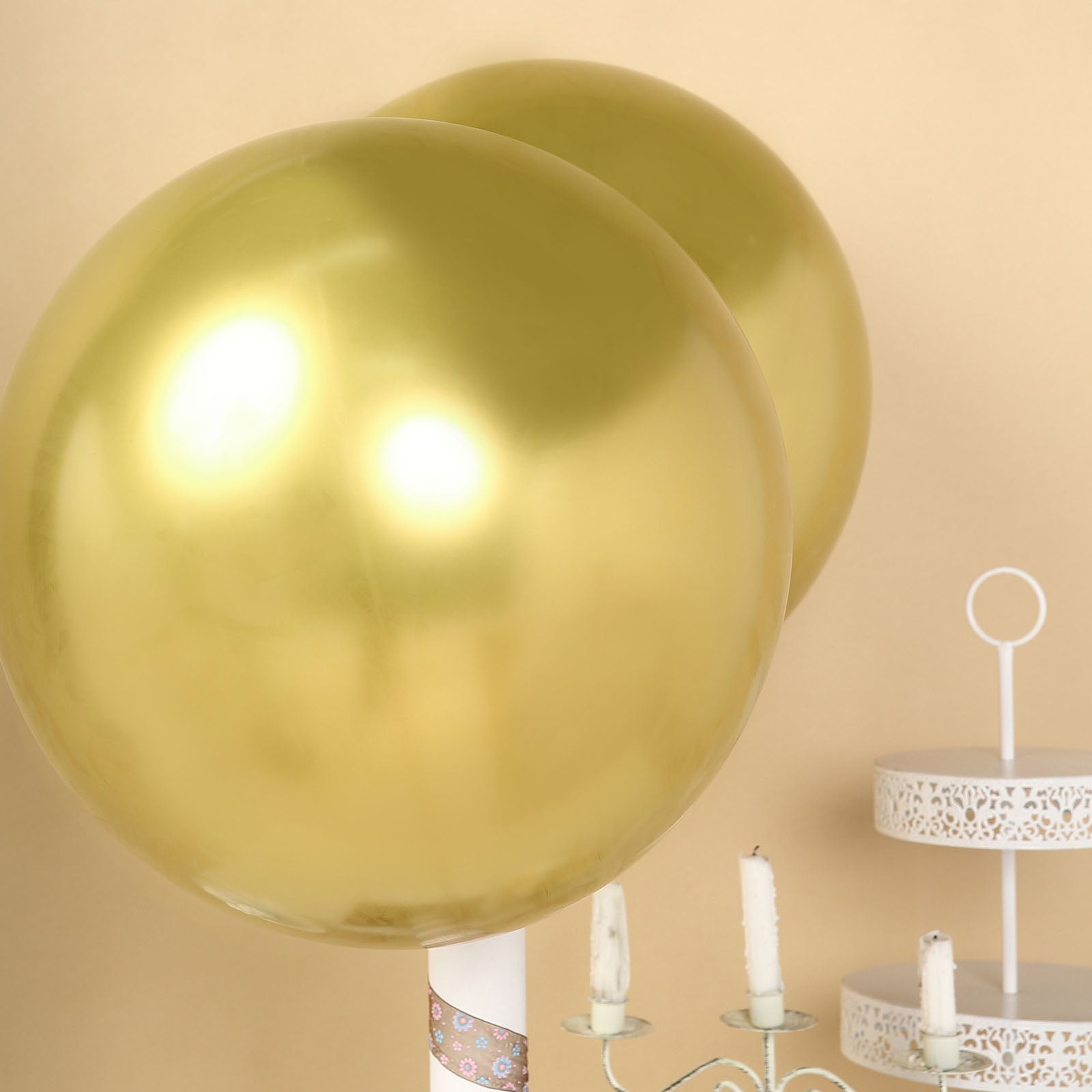 Ballon 40 ans Or métallique en latex de 30 cm REF/BAL00OR04