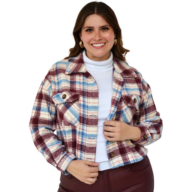 Sobrecamisa de lana Roman Fashion/Tallas Extras, 2071 (Vino) vino 36 Roman Fashion BL-MIC-2071-VINO-ALL