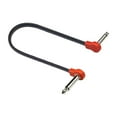 thumbnail image 3 of MERIGLARE Guitar Cable for Pedalboard Effects Guitar Cord /4" TS Right Angle Guitar Patch Cords Low Noise Bass Cable Instrument Cable 50cm Red, 3 of 7
