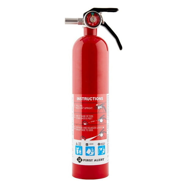First Alert Rechargeable Home Fire Extinguisher UL Rated 1-A:10-B:C ...