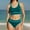 Green, variant on Women High Waisted Bikini Sets Sporty Two Piece Swimsuit Color Block Cheeky High Cut Bathing Suits