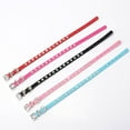 thumbnail image 4 of Minzimin Pink Rhinestone Dog Collars for Small Dogs, Pretty Bling Diamond Puppy Collar Crystal Sparkly Glitter Jewel Girls Cat Collars for XXS Xs Small Medium Pet Female Dogs Kitten, 4 of 5