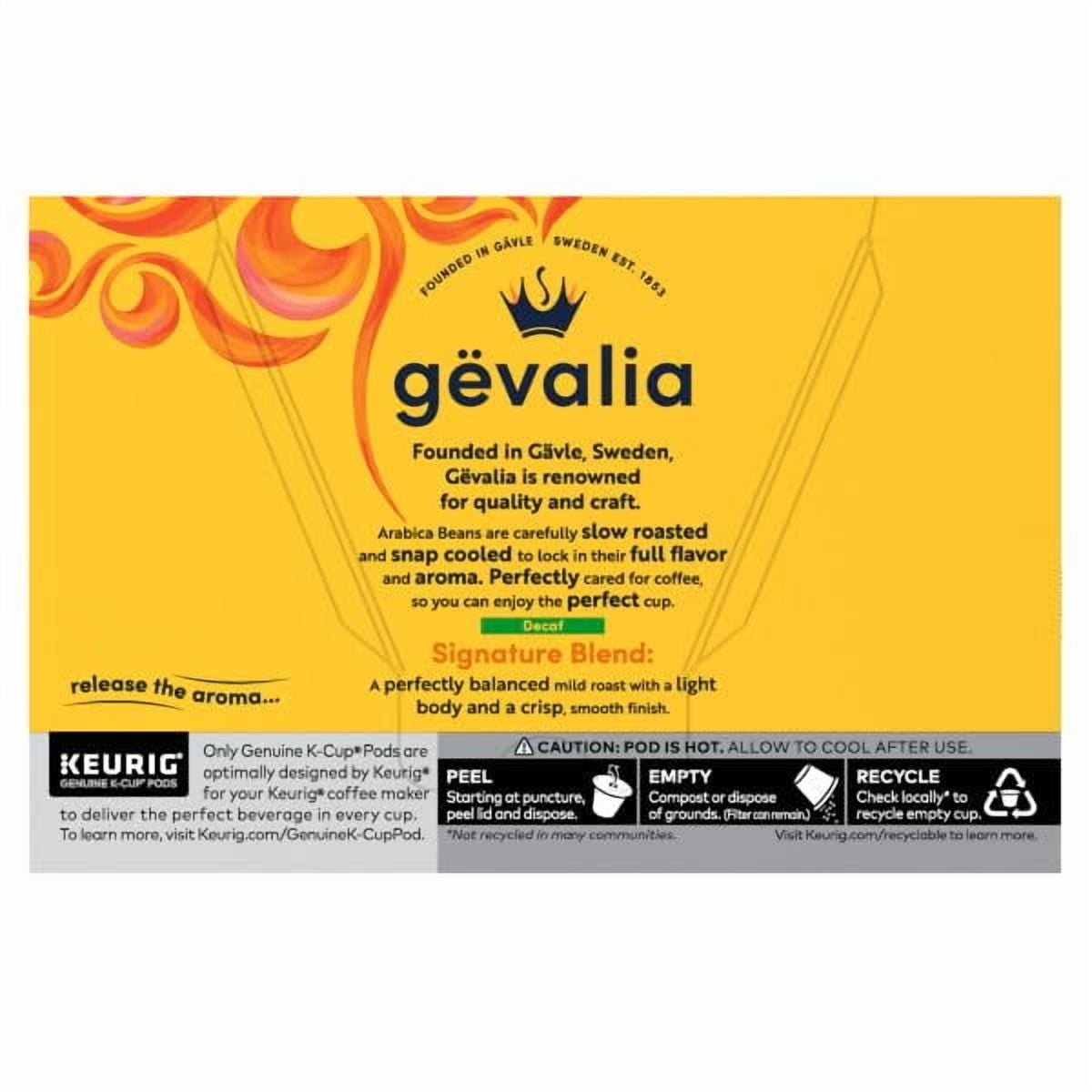Gevalia Blend Decaf Mild Light Roast K-Cup Coffee Pods, 3.4 Oz (Pack of 6)