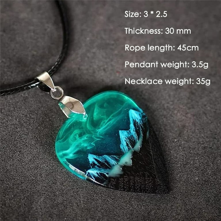 Northern lights clearance resin pendant
