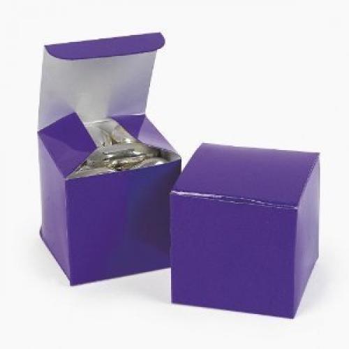 Mini Purple Gift Boxes (2 dz) by Fun Express