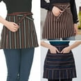 thumbnail image 5 of Cleaning Tools Antifouling Kitchen Bar Pub Cafe Cooking Half Apron Waist Aprons Work Apron Short Half Waist Apron B, 5 of 7