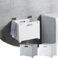 thumbnail image 1 of Fiudx Cesta de Ropa Plegable, Diseño de Pared Sin Perforaciones, Ahorra Espacio, Gran Capacidad, Material Plástico Duradero, Ideal para Organizar El Hogar, Dormitorio y Baño, 28 X 18 X 15,5 Cm, 1 of 7