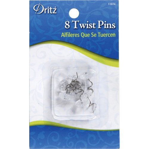 Dritz Clear Twist Pins, 8 Count