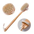 thumbnail image 1 of Dry Brush 2 Piece Body Brush Set, Natural Brush For Removing Dry Skin Exfoliation, Abrasive Long Handle Shower Back Brush, Dry Brush For Cellulite And, 1 of 5