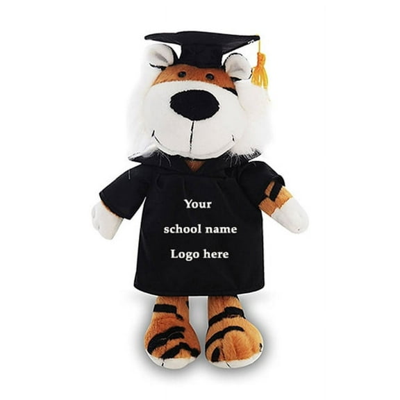 Plushland Personalized Stuffed Animal, Customize Each Plush Toy With your School Logo or Text on Its Shirt , Perfect Gift for Gr