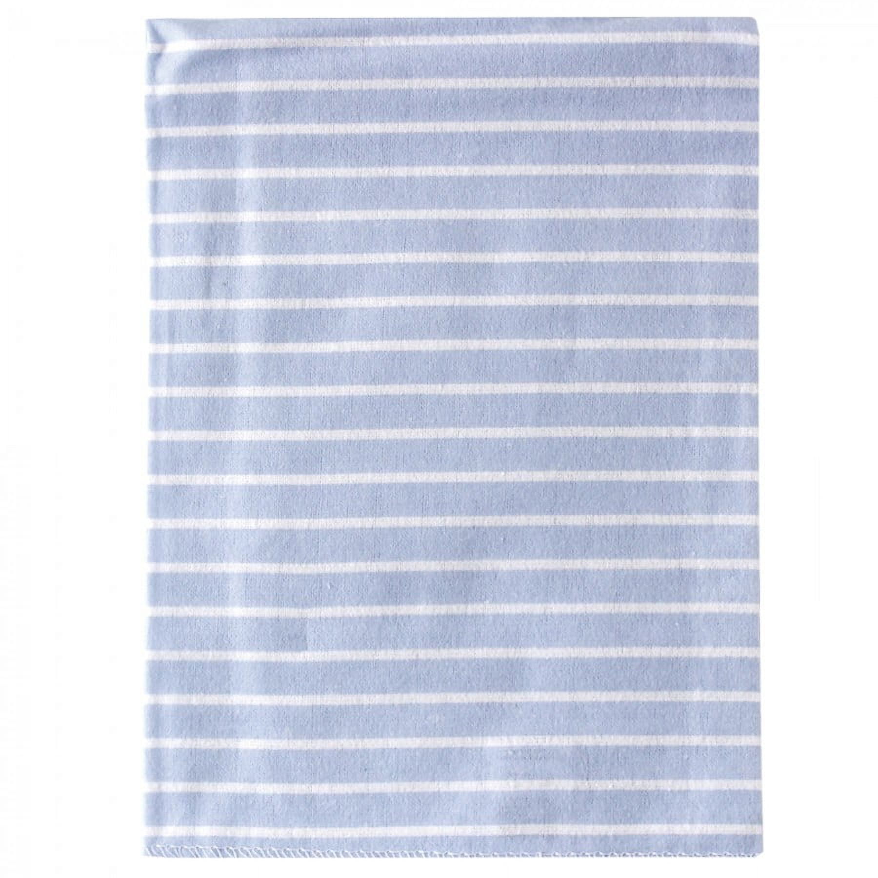 Luvable Friends Baby Boy Cotton Flannel Receiving Blankets, Blue Polka Dot, One Size