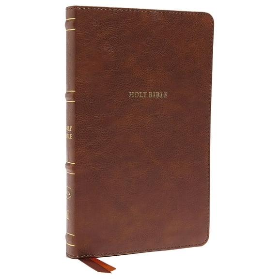Nkjv, Thinline Bible, Leathersoft, Brown, Red Letter Edition, Comfort Print: Holy Bible, New King James Version, (Hardcover)