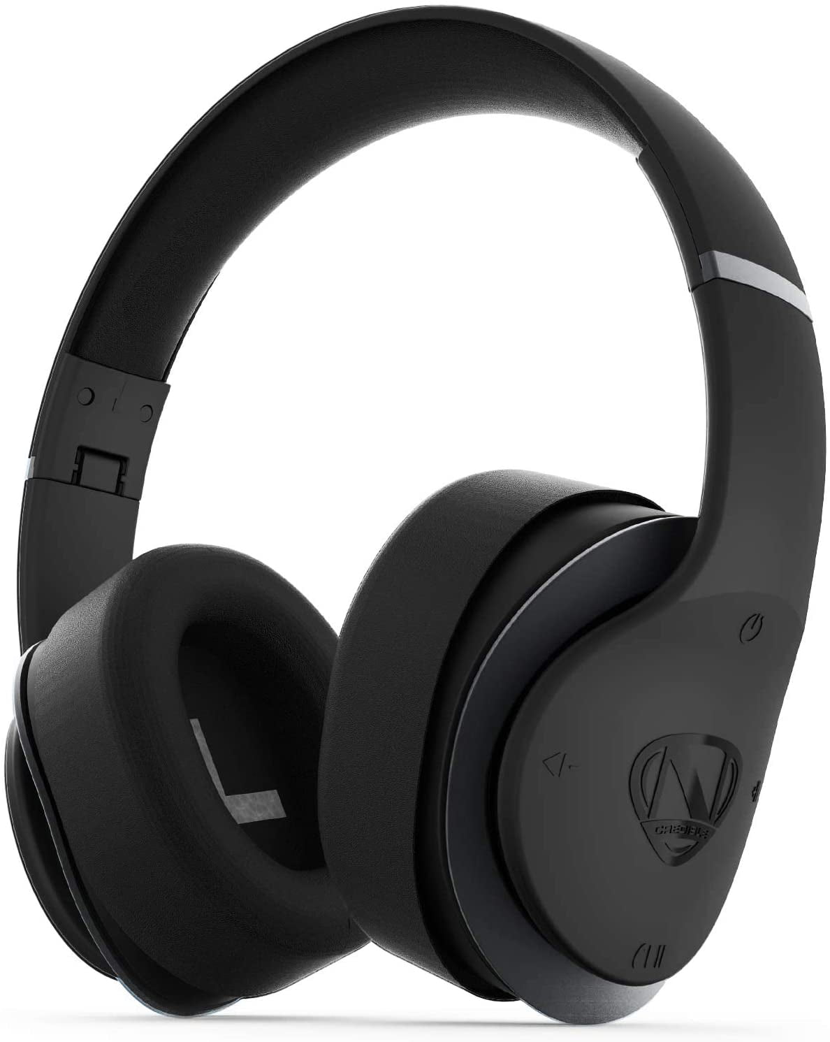 NCredible AX1 Bluetooth Wireless Headphones, Enhanced APT-X Audio, Tuned by Nick Cannon, Foldable Headset, Adjustable Padded Headband, Soft Ear Cushions, Built-in Mic, Ear Cup Controls (Gunmetal)