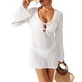 thumbnail image 1 of Camisetas de Manga Larga para las Mujeres Casual Color Sólido Cuello Redondo de Verano Cubierta Blusas para las Mujeres Casual Verano, 1 of 9