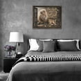 thumbnail image 6 of Lion Wall Art Rustic Farmhoues Christian Lion Wall Decor Lion Of Judah Pictures Canvas Prints Artwork Inspirational Psalm Scripture Gifts Home Decorations For Bathroom Kitchen Office Framed 16"x12", 6 of 6