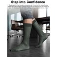 thumbnail image 5 of Deago 2 Pairs Men's Ultra Thin Sheer Dress Socks Soft Nylon Summer Silky Business Socks Breathable Work Trouser Sox Mid Calf, Green, 5 of 8