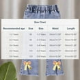 thumbnail image 3 of Kids Clothes Girls Spring Summer Casual Elastic Waist Jeans Cute Flare Denim Pants with Bowknot Size 1-6, 3 of 6