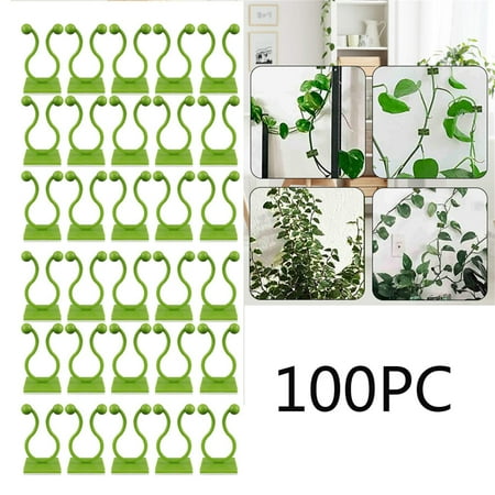

Apartment Decor Outdoor Garden 100Pcs Climbing Holder Clip Self Adhesive Clips Green Vine Wall Clip Wall Fixer Holder Hook Clip Stake Clip Wall Decoration Deals Of The Day