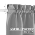 thumbnail image 4 of NICETOWN Door Curtain for back door window, Thermal Insulated Privacy French Sliding Glass Door Curtain Blackout Door Panel for Bedroom, Silver Grey, 54"x72", 1 PC, 4 of 7