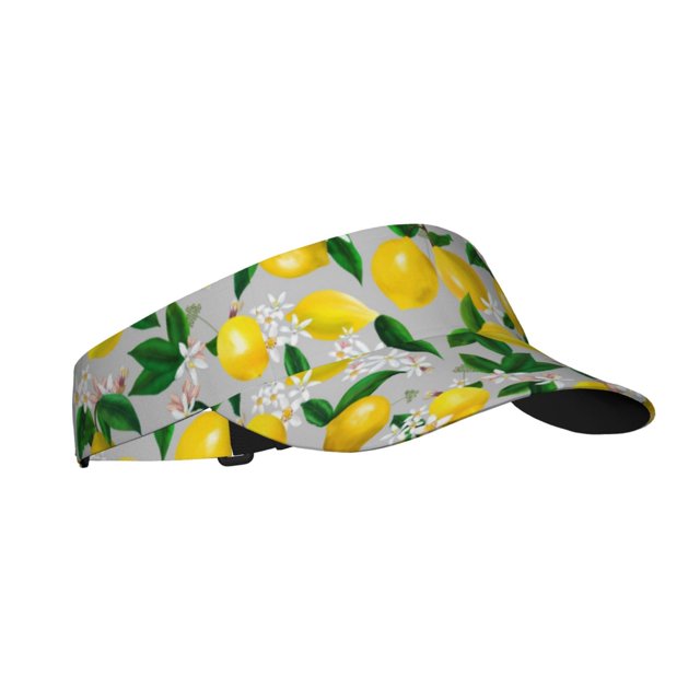 Fotbe Lemon1 Visera Deportiva con Diseño, Gorra Abierta Ajustable de Algodón para Mujer y Hombre
