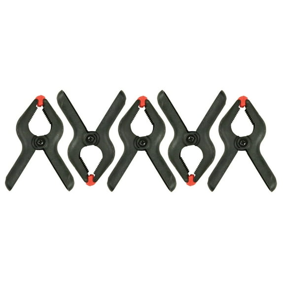 GRIPPICLAMP 5 Pc Black 'n' Orange Clamp Set | 2" (5.1 cm) | Dual Packs Included (10 Clamps Total) | Sturdy & Multipurpose | Secure, Hang & Beyond