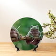 thumbnail image 6 of Kdxio Australian White Tree Frog Sitting on Branch Bone China Decorative Plate Ceramic Decorative Plate for Home Office Wall Stand Decorative Plates for Home Bedroom-10in, 6 of 6