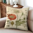 thumbnail image 4 of Chinoiserie Vintage Flower Linen Pillow Cover - Pack of 2, 20x20 Inch Spring Summer Floral Throw for Outdoor, Couch and Bedroom Decor – Sumptuous Cushion Cases to Enhance your Interiors, 4 of 7