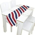 thumbnail image 5 of SKYSONIC Table Runner Red Blue Waves Washable Table Cloth Runner for Holiday Home Wedding Table Top Decoration 13x90 Inches, 5 of 5