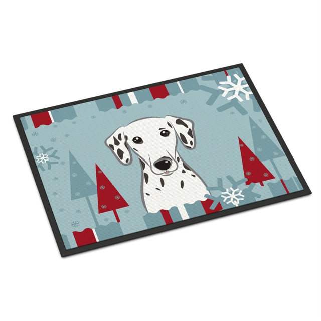 Alfombrilla dálmata para interior o exterior de vacaciones de invierno de Caroline's Treasures, 18 por 27, multicolor Caroline's Treasures BB1706MAT