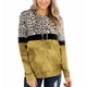 thumbnail image 1 of Sudadera con Capucha de Manga Larga Estampado de Leopardo Diseño de Costura Tie Dye Sudadera con Capucha para Mujer con Bolsillo para Oficina de Viaje en casa Amarillo L, 1 of 6