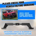 thumbnail image 4 of Bronco Bull Bar Front Bumper Steel Brush Guard For 2021 2022 2023 Ford Bronco(Not Bronco Sport), 4 of 11